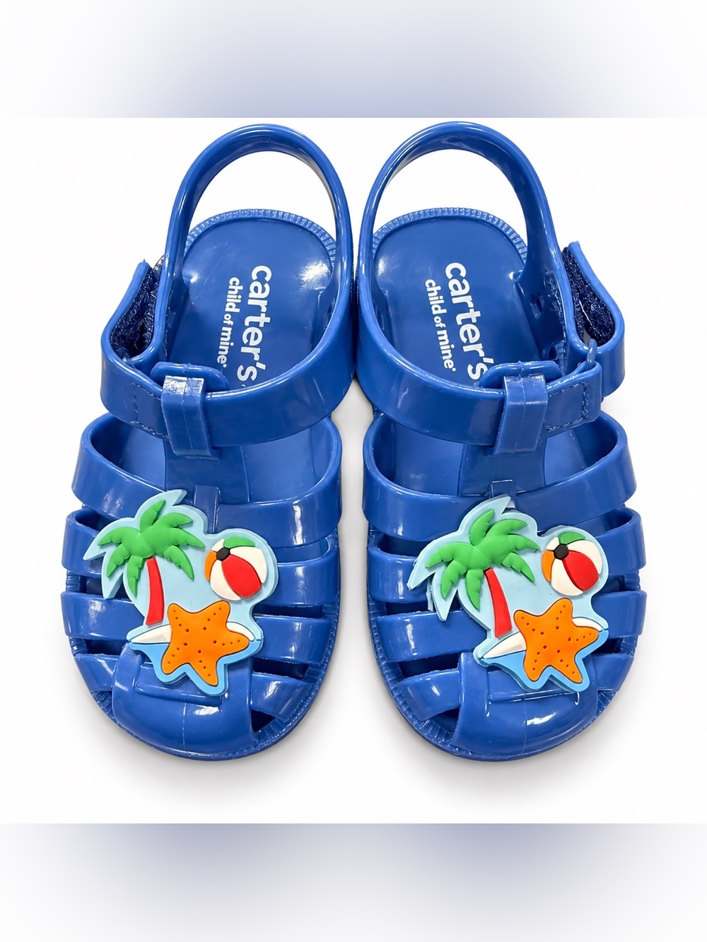Carter’s Child of Mine Baby Boy Blue Ocean Jelly Sandals Size 5 NWT